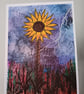 Sunflower in a Storm:  A4 art print  - Image 2