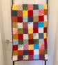 Unique Multi Coloured Patchwork Crocheted Baby Blanket - Image 2