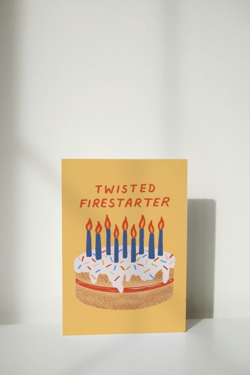 Twisted Firestarter A6 Birthday Card