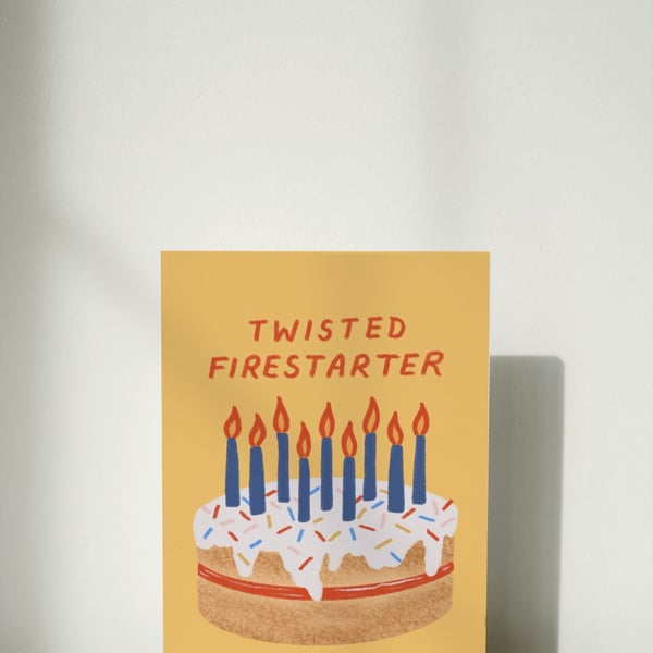 Twisted Firestarter A6 Birthday Card