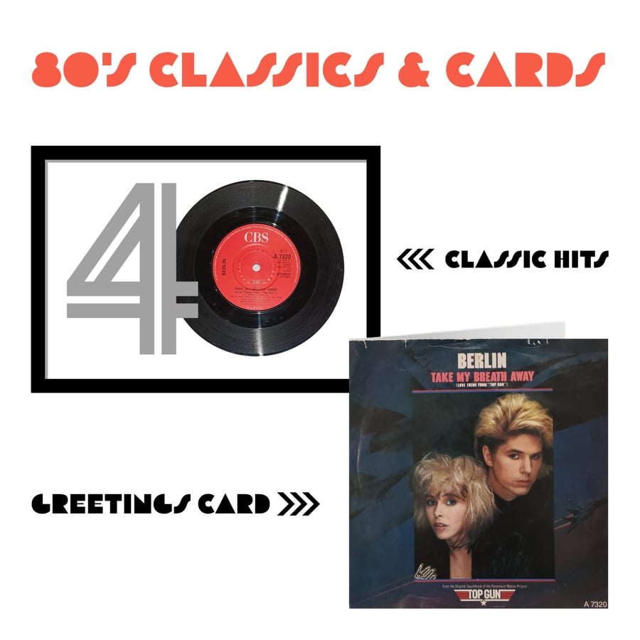 40th Birthday, Framed Vinyl Record and Greetings Card