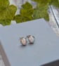 White Aurora Opal Stud Earrings - JBJ3043 - Image 2