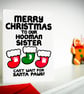 Merry Christmas Card For Hooman Sister, Daughter From Your Pets, Dogs, Cats - Image 3