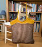 Crochet market bag - Brown and gold