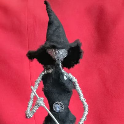 Witch figure  made of wire 