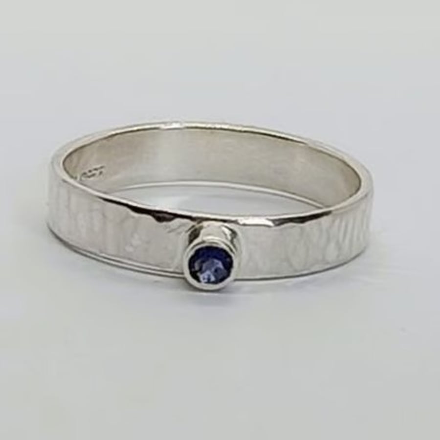 Sterling silver Iolite ring size Q Ladies ring