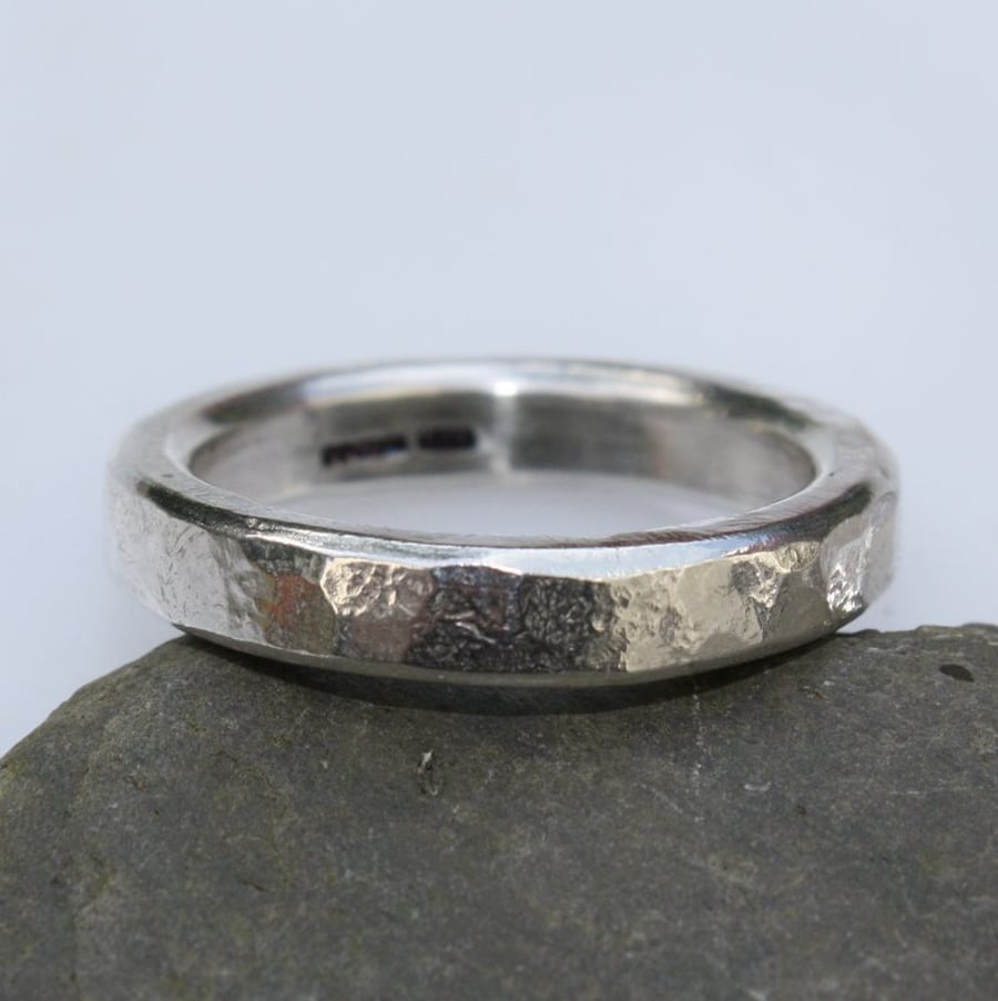 Chunky sterling silver ring for men or women Unisex