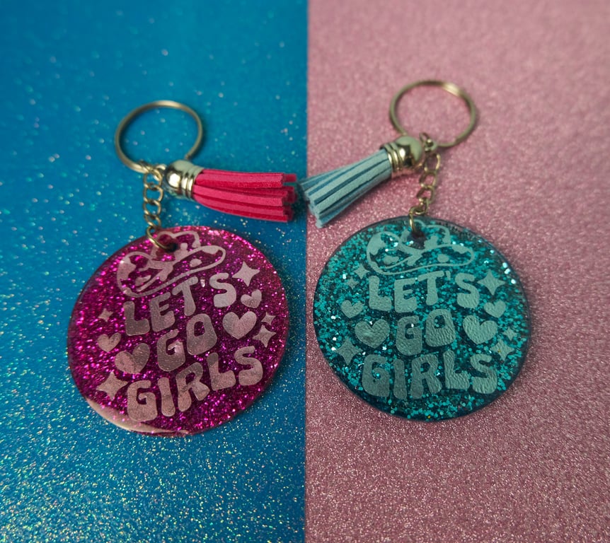 Lets Go Girls Cowboy Style Keyring
