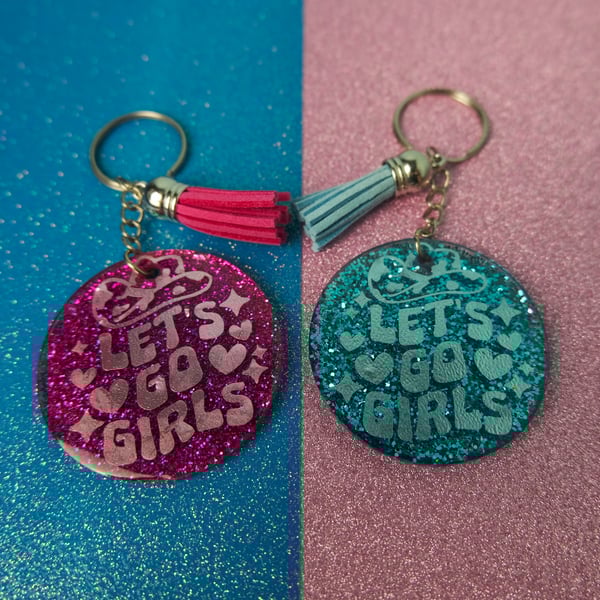 Lets Go Girls Cowboy Style Keyring