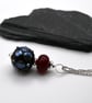 red and silver spot glass pendant necklace - Image 3