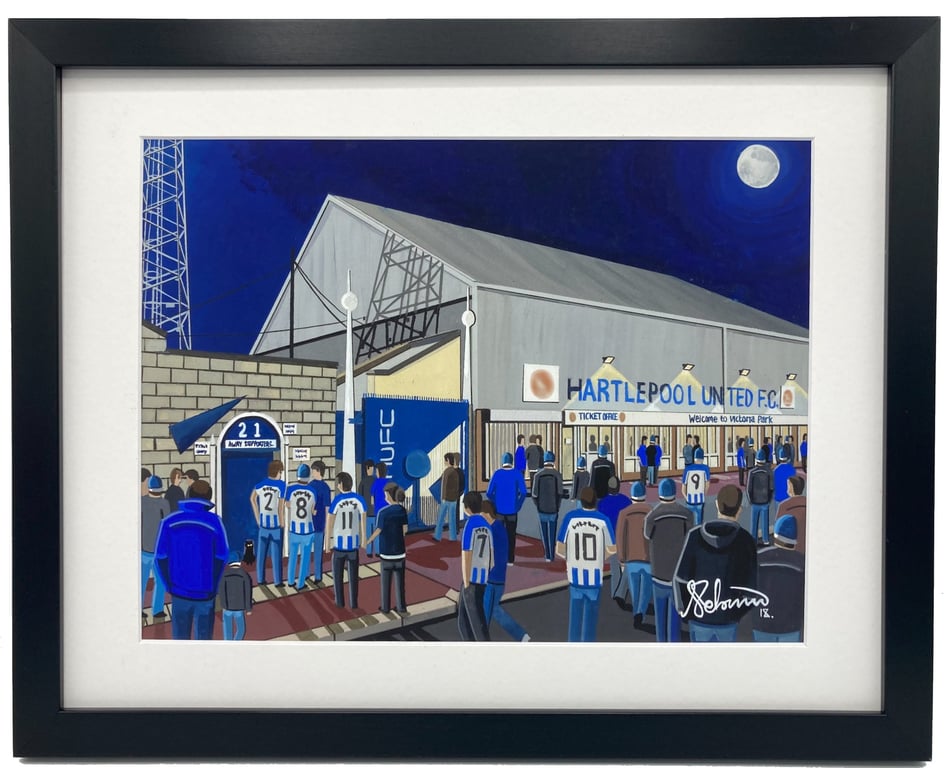 Hartlepool. Framed & Unframed Art Print Utd United Football Club FC Stadium Gift