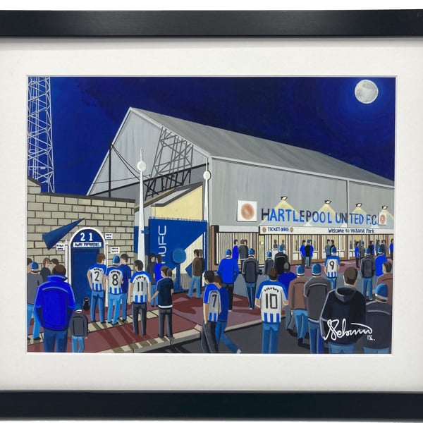 Hartlepool. Framed & Unframed Art Print Utd United Football Club FC Stadium Gift