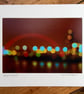 Glasgow Lights Signed Mounted Print FREE DELIVERY