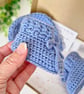 Handmade Crochet Baby Hat and Booties Set - Newborn Baby Gift  - Image 2