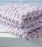 Crochet Baby Blanket, pink and grey baby girl gift for a shower or christening,  - Image 1