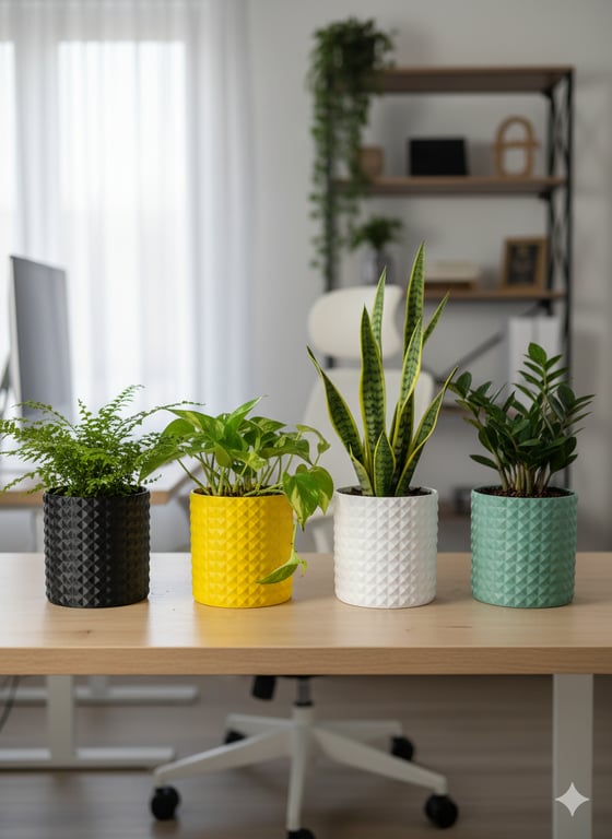  Eco-Friendly Planters - Diamond Pattern