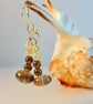 Smoky Quartz Earrings With Yellow Swarovski Crystals - Handmade In Devon - Image 5