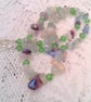 Fluorite Gemstone Chip Bead and Green Crystal Necklace, Gift for Her, Gemstones - Image 9