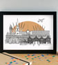 Speke Liverpool Skyline Art Print - Image 1