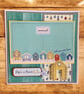 ‘Life’s a Beach’ Blank Greetings Card. Beach Hut Greetings Card.