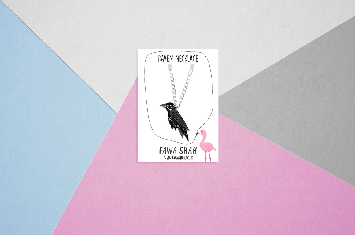 Raven Necklace - Handmade