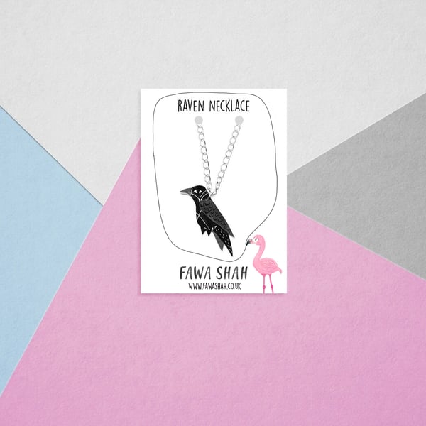 Raven Necklace - Handmade