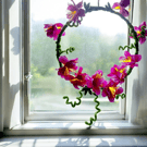 Handmade Floral Hanging with Lights- Floral Hoop with Soft Fairy Lights