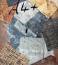 Grungy Gothic Collage Paper Bundle, Hand-Printed LARGE collage sheets (20) - Image 2