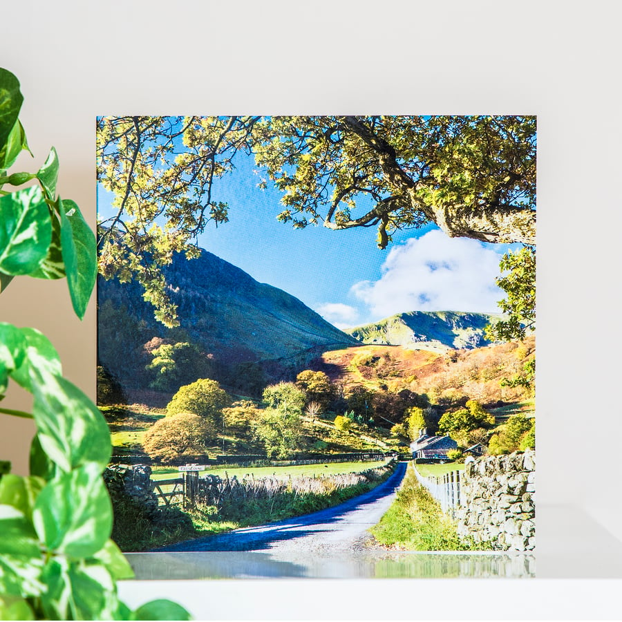 Lake District Blank Greetings Card Ullswater Glencoyne fells mountain landscape 