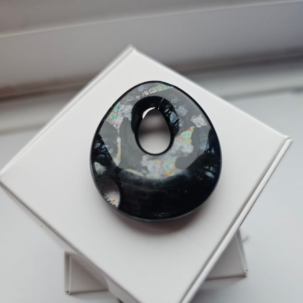 Fused Glass Teardrop Pendant - Medium