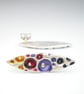 Silver Enamel Post Earrings - Image 2