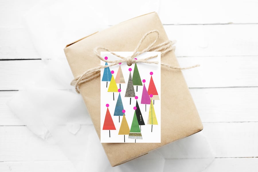 Set of 12 Christmas Gift Tags - Winter Forest