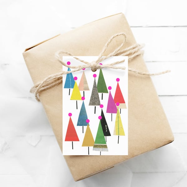 Set of 12 Christmas Gift Tags - Winter Forest