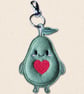 Positive Pear Pocket Hug - Embroidered Felt Pocket Pal - Image 2