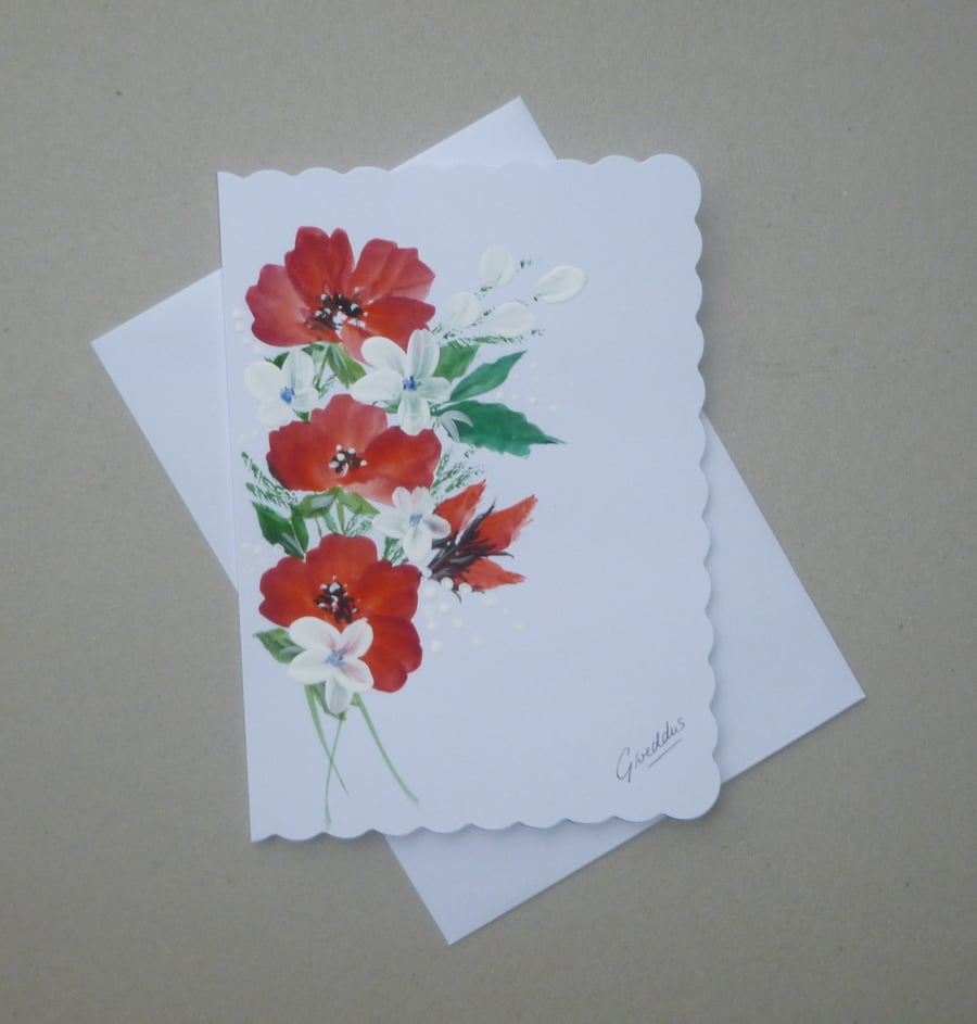 original hand painted greetings card ( ref FA 242 B1 )