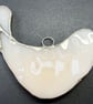 Stained Glass Dove Suncatcher - Cream handmade decoration - Image 5