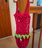 Strawberry shopper, mesh bag in two sizes - Image 3