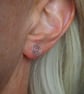 Silver Studs, Sterling silver spiral stud Earrings - Image 8