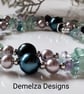Designer Rainbow Fluorite & Shell Pearl Necklace  - Image 2