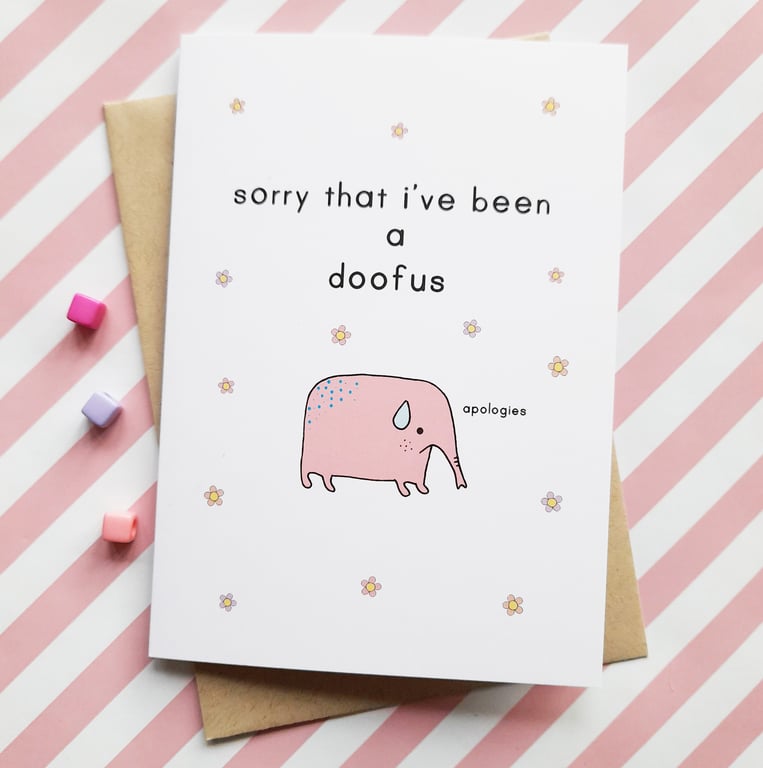 i'm sorry A6 greetings card 