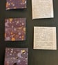 Set of Five Hand-Folded Corner Bookmarks – Purple, Gold & Upcycled Book Pages - Image 6