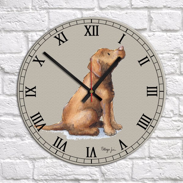 Labrador Chocolate Clock