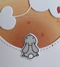 Rabbit With Clouds and Hearts Blank Card - Image 2