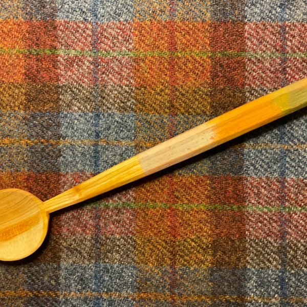 Cherry Wood Cooking Spoon with 3 Tone Handle