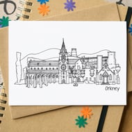 Orkney Skyline Greetings Card