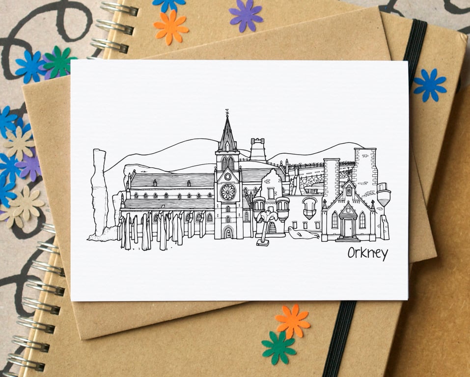 Orkney Skyline Greetings Card