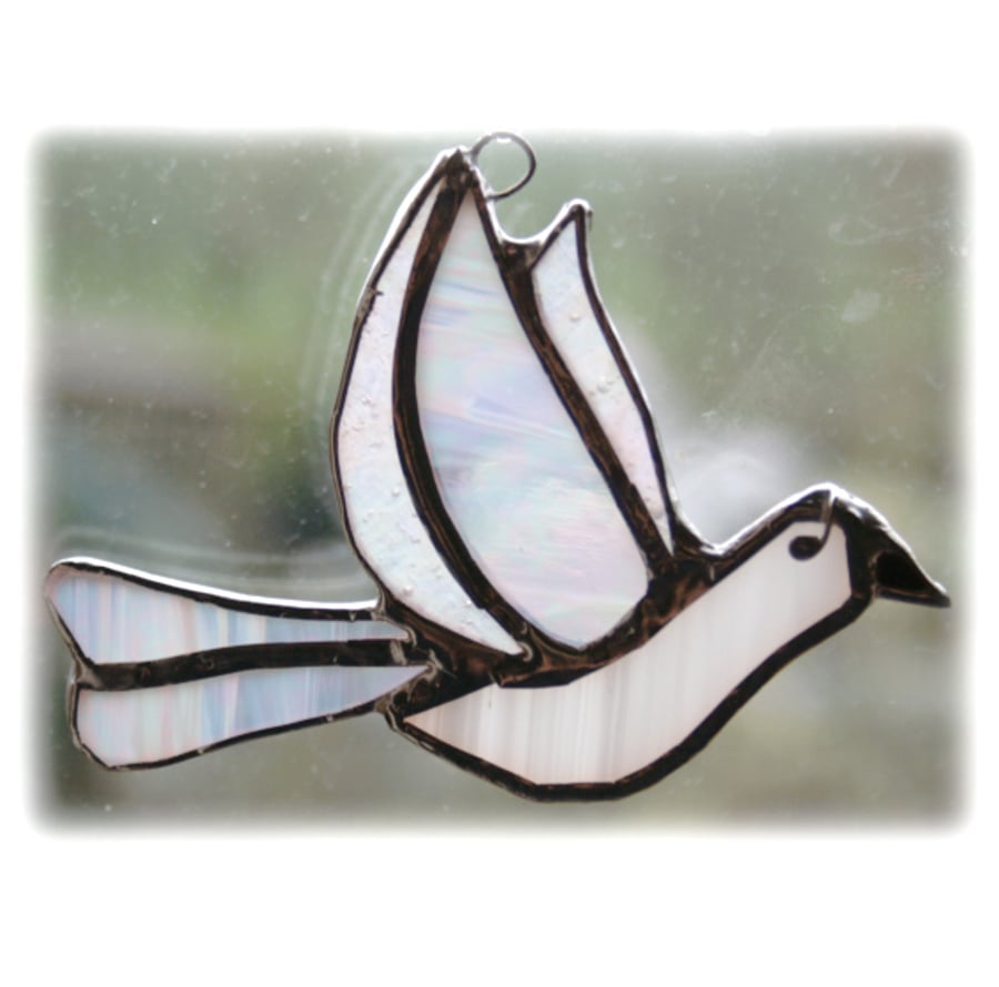Reserved for Pauline Dove Suncatcher Stained Glass Peace 017