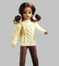VINTAGE KNITTING PATTERN PDF Aran Sweater for Doll - Image 4