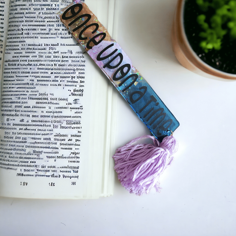 Handmade resin bookmark with tassel