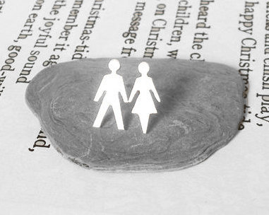 boy and girl earring studs in sterling silver